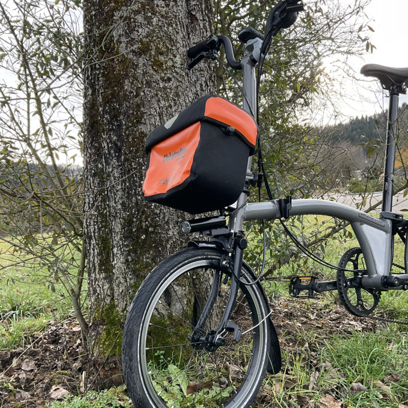Lenkertaschen Adapter Brompton Ortlieb – Praxisfoto montiert